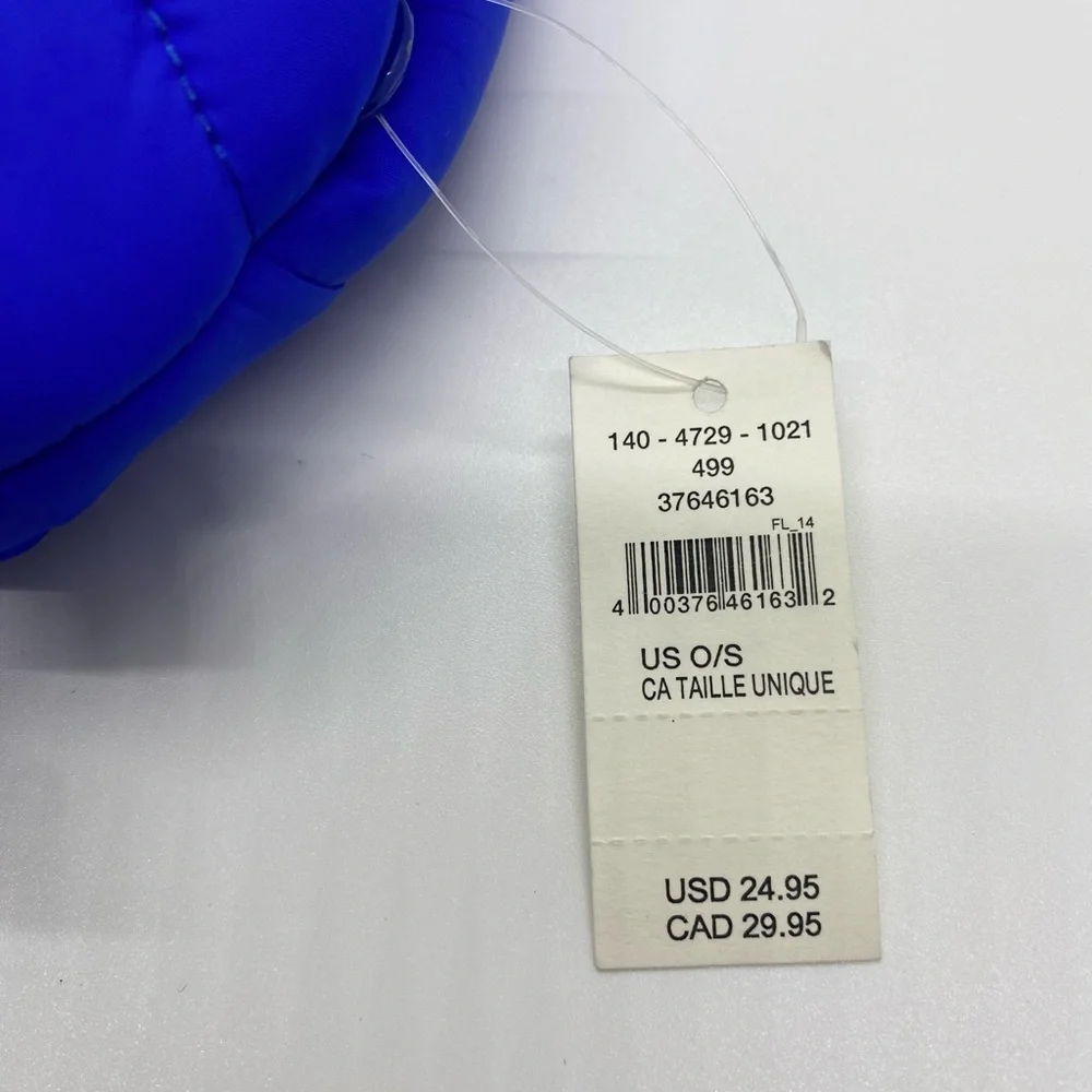 NWT Offline by Aerie Puffer Pouch Small Blue Nylon Makeup Travel Zip Bag - Picture 5 of 5